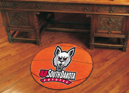 27" Round South Dakota Coyotes Basketball Mat