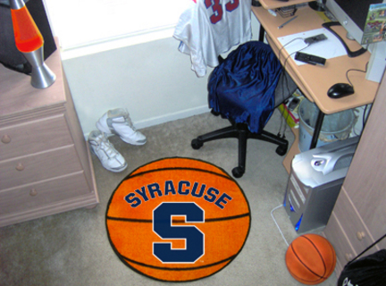 27" Round Syracuse Orange (Orangemen) Basketball Mat
