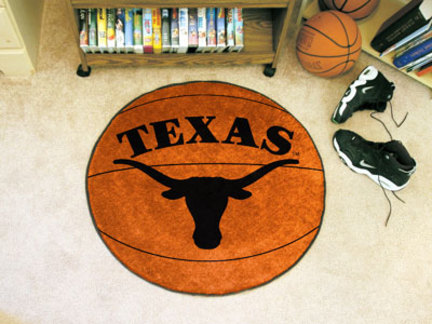 27" Round Texas Longhorns Basketball Mat