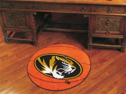 27" Round Missouri Tigers Basketball Mat