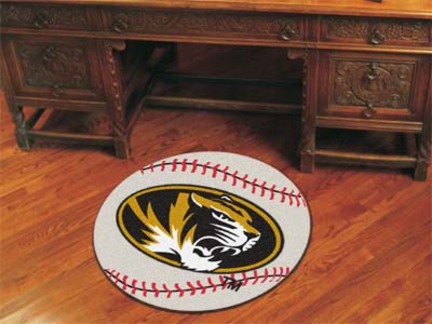 27" Round Missouri Tigers Baseball Mat