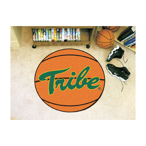 27" Round William & Mary Tribe Basketball Mat