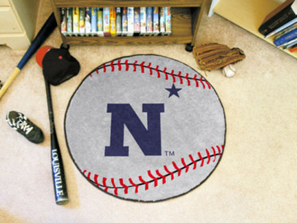 27" Round Navy Midshipmen Baseball Mat