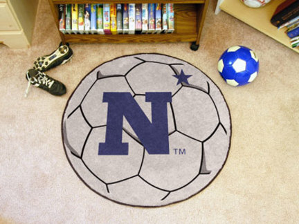 27" Round Navy Midshipmen Soccer Mat