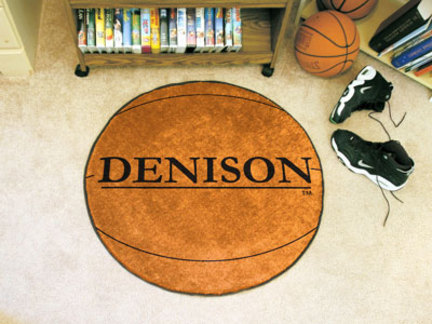 27" Round Denison Big Red Basketball Mat