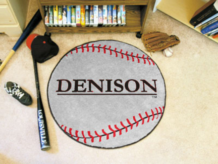 27" Round Denison Big Red Baseball Mat