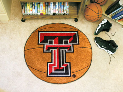 27" Round Texas Tech Red Raiders Basketball Mat