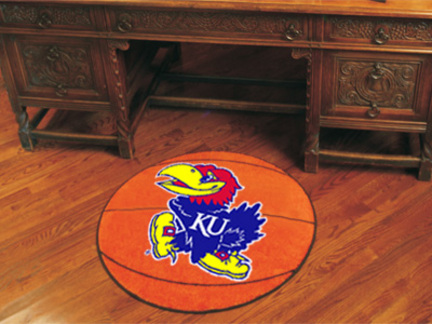 27" Round Kansas Jayhawks Basketball Mat