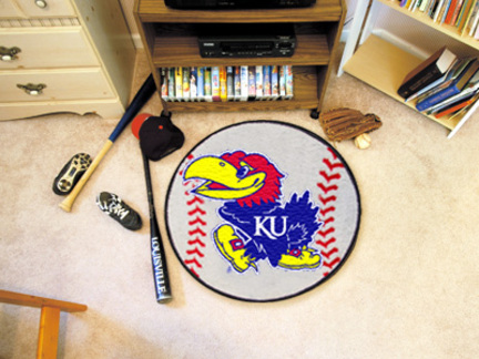 27" Round Kansas Jayhawks Baseball Mat