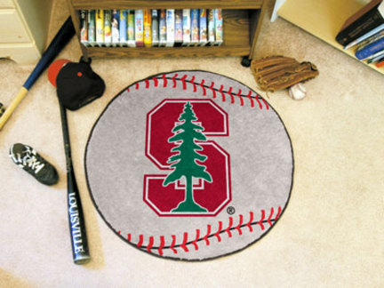 27" Round Stanford Cardinal Baseball Mat