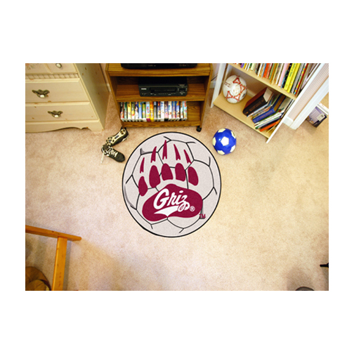 27" Round Montana Grizzlies Soccer Mat