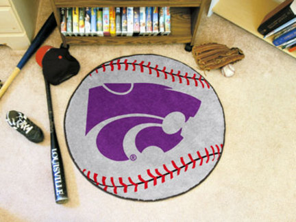 27" Round Kansas State Wildcats Baseball Mat