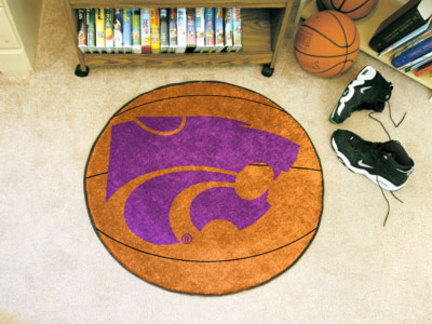 27" Round Kansas State Wildcats Basketball Mat