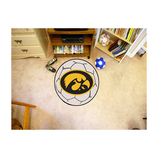 27" Round Iowa Hawkeyes Soccer Mat