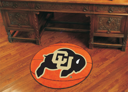 27" Round Colorado Buffaloes Basketball Mat