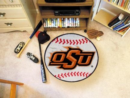 27" Round Oklahoma State Cowboys Baseball Mat