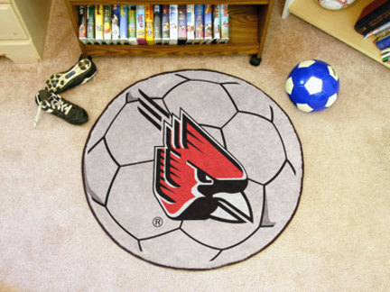 27" Round Ball State Cardinals Soccer Mat
