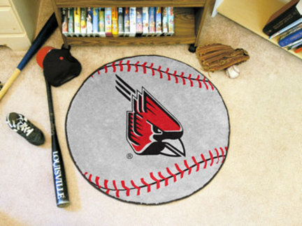 27" Round Ball State Cardinals Baseball Mat