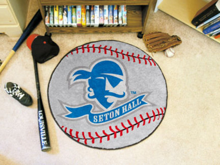 27" Round Seton Hall Pirates Baseball Mat