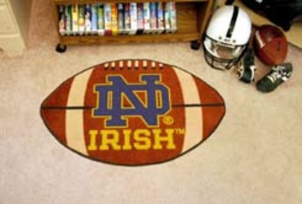 Notre Dame Fighting Irish 22" x 35" Football Mat (with "ND")
