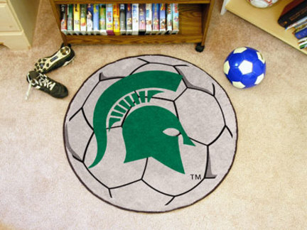 27" Round Michigan State Spartans Soccer Mat