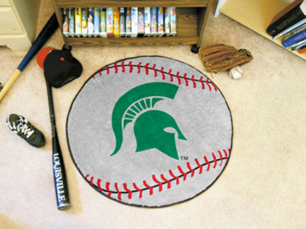 27" Round Michigan State Spartans Baseball Mat