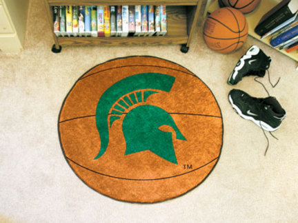 27" Round Michigan State Spartans Basketball Mat