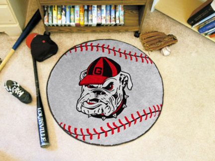 Georgia Bulldogs "Bulldog" 27" Round Baseball Mat