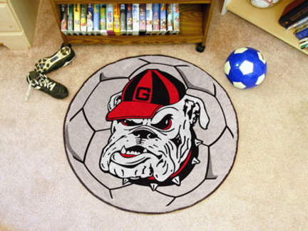 Georgia Bulldogs "Bulldog" 27" Round Soccer Mat