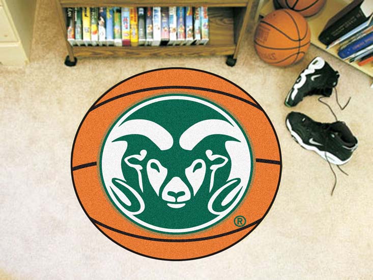 27" Round Colorado State Rams Basketball Mat