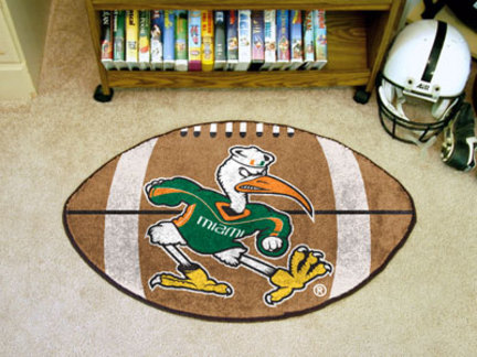 22" x 35" Miami Hurricanes Football Mat