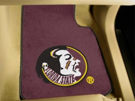 Florida State Seminoles 27" x 18" Auto Floor Mat (Set of 2 Car Mats) (Maroon)