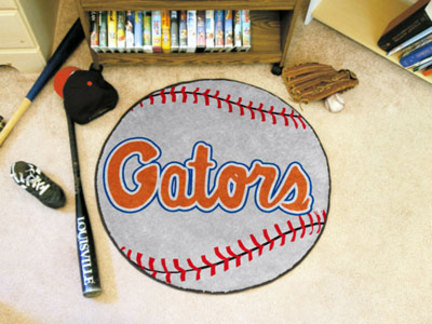 27" Round Florida Gators Baseball Mat (with "Gators")