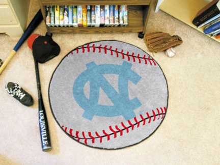 27" Round North Carolina Tar Heels Baseball Mat (with "NC")