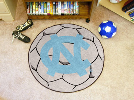 27" Round North Carolina Tar Heels Soccer Mat (with "NC")
