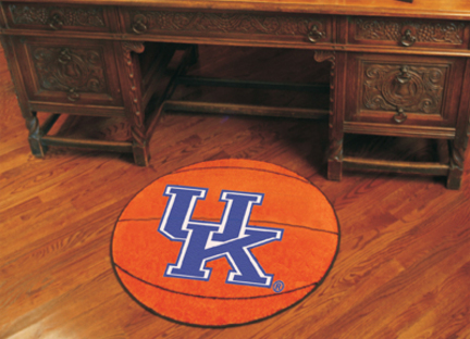 27" Round Kentucky Wildcats Basketball Mat (with "UK")