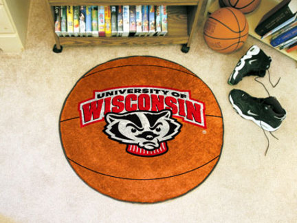 Wisconsin Badgers 27" Round Basketball Mat