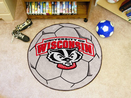 Wisconsin Badgers 27" Round Soccer Mat