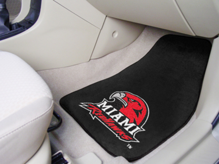 Miami (Ohio) RedHawks 27" x 18" Auto Floor Mat (Set of 2 Car Mats)