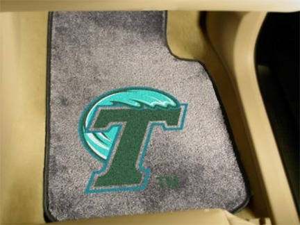 Tulane Green Wave 27" x 18" Auto Floor Mat (Set of 2 Car Mats)