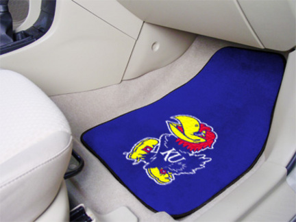 Kansas Jayhawks 27" x 18" Auto Floor Mat (Set of 2 Car Mats)