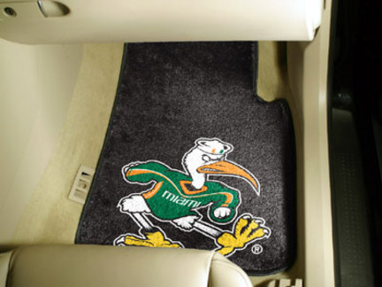 Miami Hurricanes "Sebastian" 27" x 18" Auto Floor Mat (Set of 2 Car Mats)