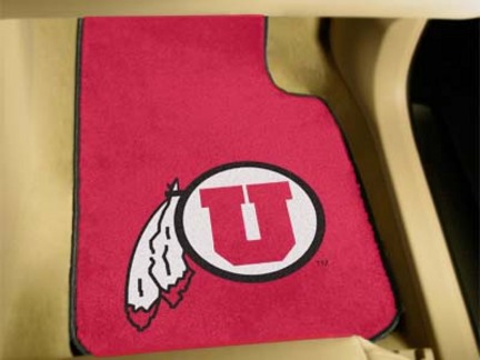 Utah Utes 27" x 18" Auto Floor Mat (Set of 2 Car Mats)
