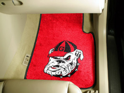 Georgia Bulldogs "Bulldog" 27" x 18" Auto Floor Mat (Set of 2 Car Mats) (Red)