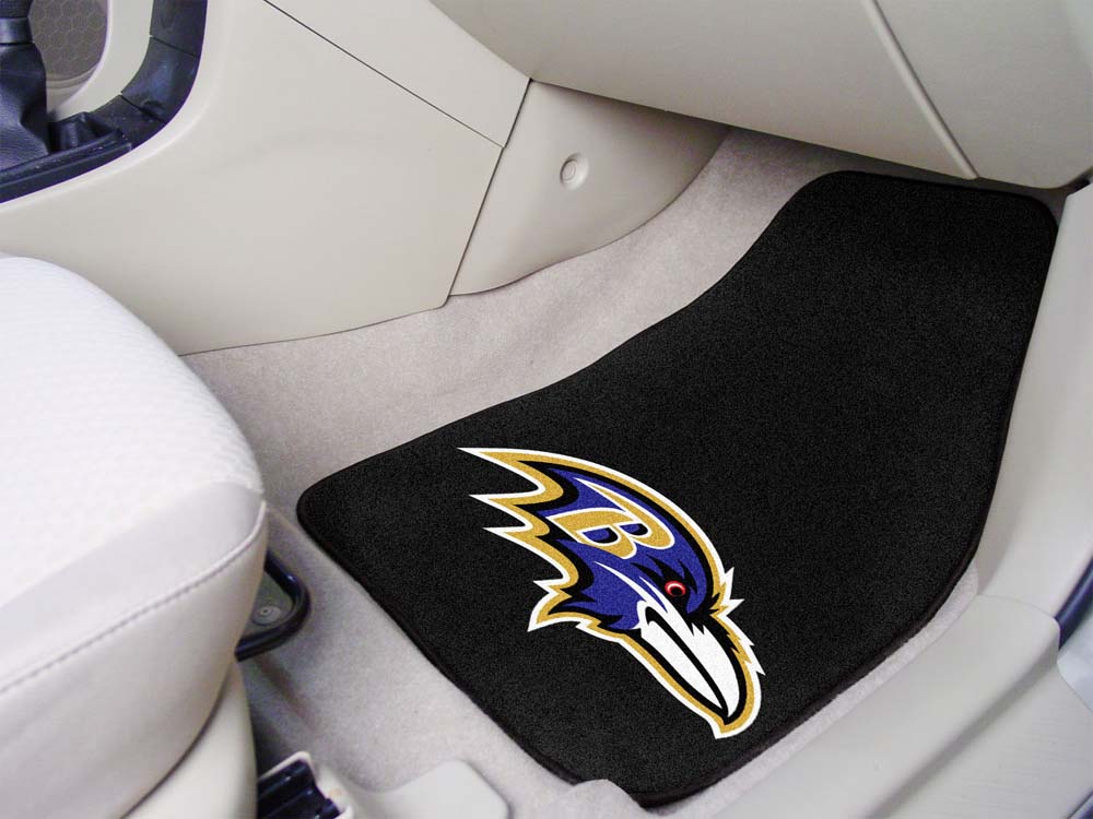 Baltimore Ravens 27" x 18" Auto Floor Mat (Set of 2 Car Mats)