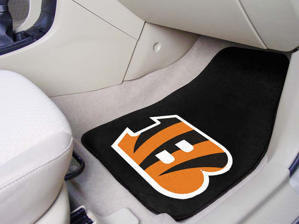 Cincinnati Bengals 27" x 18" Auto Floor Mat (Set of 2 Car Mats)