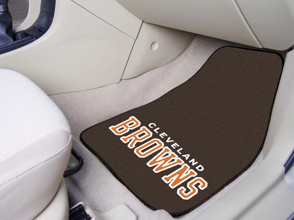 Cleveland Browns 27" x 18" Auto Floor Mat (Set of 2 Car Mats)