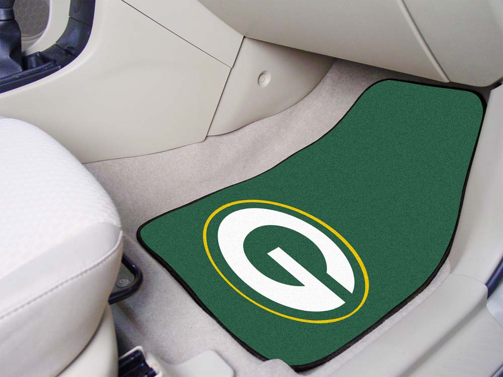 Green Bay Packers 27" x 18" Auto Floor Mat (Set of 2 Car Mats)