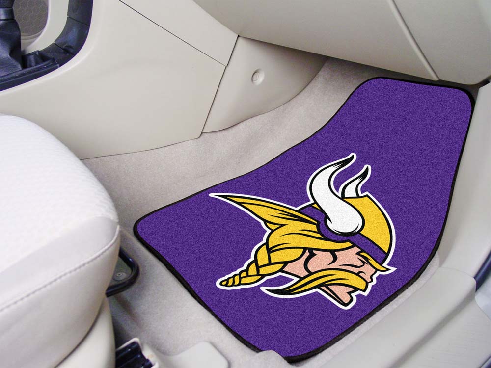 Minnesota Vikings 27" x 18" Auto Floor Mat (Set of 2 Car Mats)