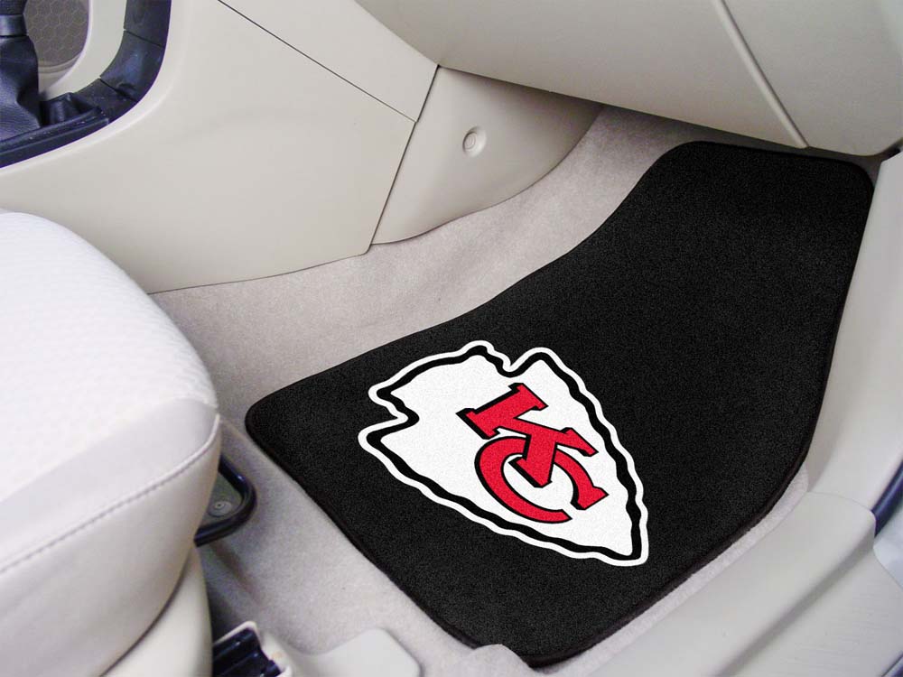 Kansas City Chiefs 27" x 18" Auto Floor Mat (Set of 2 Car Mats)